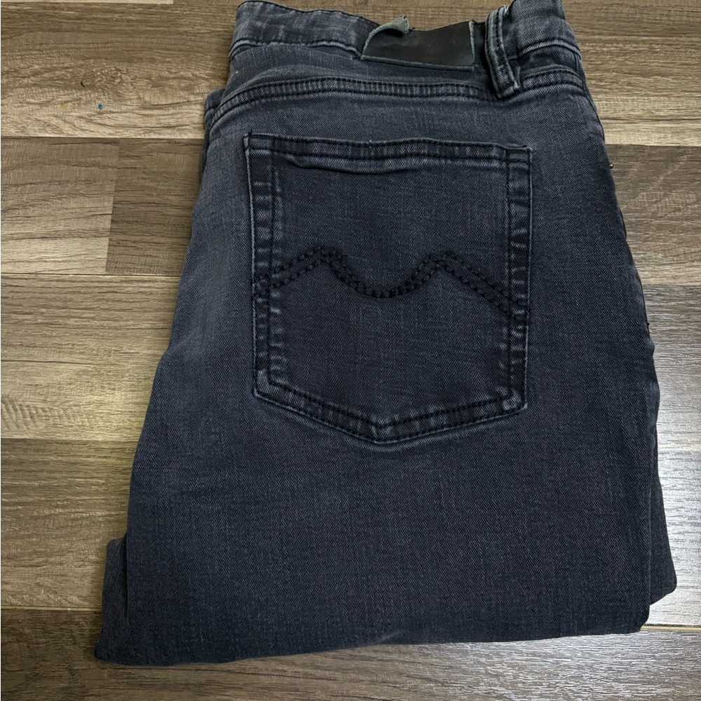 Urban Star Men's Black Straight Leg Jeans Cotton Stretch 5-Pocket Mens34x32